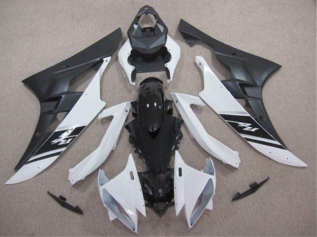 Kit Carénages Yamaha R6 06-07 - Blanc Noir Kit Carénages Yamaha R6 06-07 - Blanc Noir