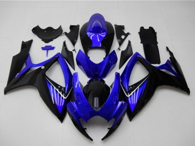 Carénages Moto Suzuki GSXR 600/750 2006-2007 - Bleu Noir Brillant Vendre
