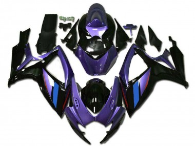 Carénages Moto Suzuki GSXR 600/750 2006-2007 - Violet Bleu Noir Brillant Bande Vendre