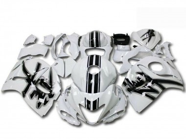 Carénages Moto Suzuki GSXR 1300 Hayabusa 2008-2020 - Blanc Perle Noir Vendre