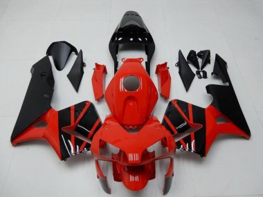 Carénages Moto Honda CBR600RR 2003-2004 - Rouge Noir Brillant OEM Style Vendre