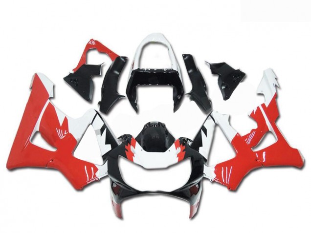 Carénages Moto Honda CBR900RR 929RR 2000-2001 - Blanc Rouge Noir Brillant