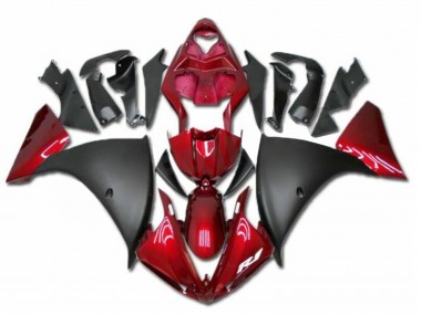 Carénages Moto Yamaha YZF R1 2009-2011 - Rouge Noir Mat Vendre