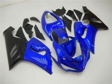 Carénages Moto Kawasaki ZX6R 2005-2006 - Bleu Noir Mat Vendre