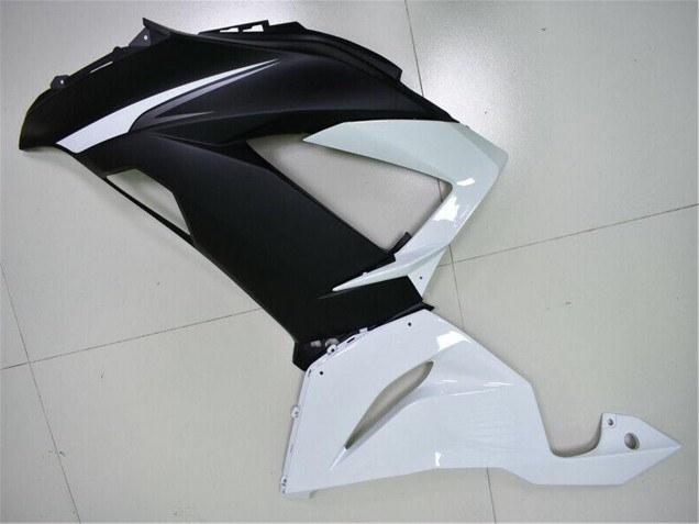 Carénages ABS Kawasaki ZX6R 2013-2018 - Blanc Noir Mat