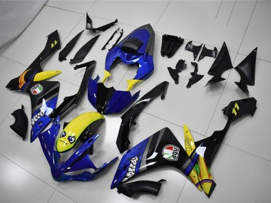 Carénages Moto Yamaha YZF R1 2007-2008 - Bleu Jaune Noir Requin Vendre