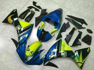 Carénages Moto Yamaha YZF R1 2009-2011 - Bleu Jaune Requin Vendre