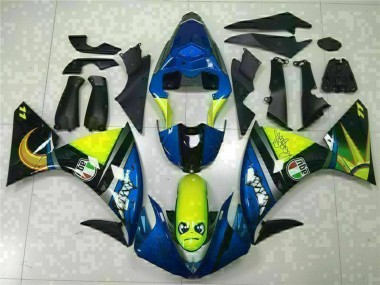 Carénages Moto Yamaha YZF R1 2009-2011 - Bleu Jaune Requin Vendre