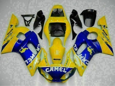 Carénages Moto Yamaha YZF R6 1998-2002 - Jaune Bleu Blanc Chameau Motul Vendre