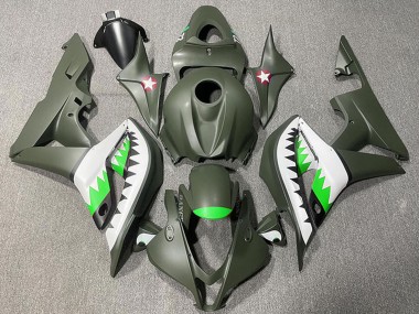 Carénages Moto Honda CBR600RR 2007-2008 - Vert Armée Blanc Vert Requin Vendre
