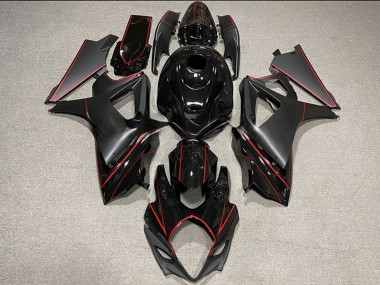 Carénages Moto Suzuki GSXR 1000 2007-2008 - Noir Brillant Noir Mat Rouge Vendre