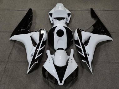 Carénage Moto Honda CBR1000RR 2006-2007 - Blanc Noir Brillant Vendre