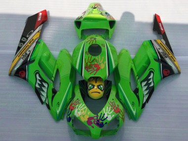 Carénages Moto Honda CBR1000RR 2004-2005 - Vert Jaune Noir Rouge Requin Vendre