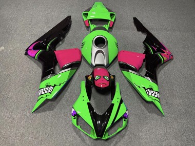 Carénages Moto Honda CBR1000RR 2006-2007 - Vert Argent Rose Noir Brillant Requin Vendre