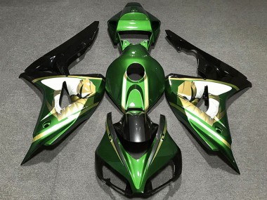 Carénages Moto Honda CBR1000RR 2006-2007 - Vert Blanc Or Noir Brillant Vendre