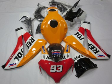 Carénages Moto Honda CBR1000RR 2008-2011 - Orange Blanc Rouge Noir Brillant Repsol 93 Vendre