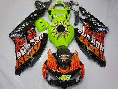 Carénages Moto Honda CBR1000RR 2004-2005 - Vert Citron Orange Noir Brillant Rossi 46 Vendre