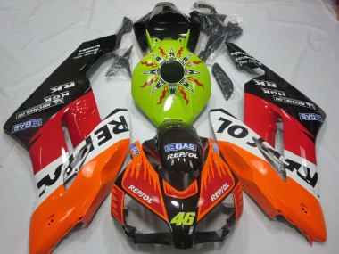 Carénages Moto Honda CBR1000RR 2004-2005 - Vert Citron Orange Blanc Rouge Noir Brillant Rossi Repsol Vendre