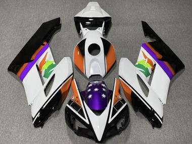Carénages Moto Honda CBR1000RR 2004-2005 - Blanc Orange Violet Noir Brillant Étoile Vendre