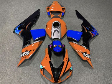 Carénages Moto Honda CBR1000RR 2006-2007 - Orange Argent Bleu Noir Brillant Requin Vendre