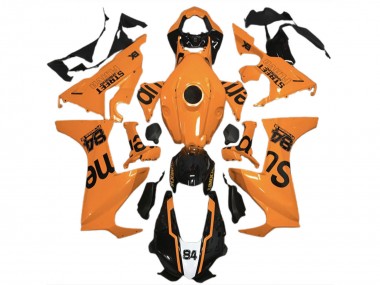 Carénages Moto Honda CBR1000RR 2017-2023 - Orange Noir Brillant Street Flava Vendre
