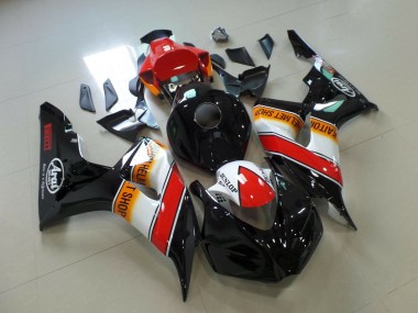 Carénages Moto Honda CBR1000RR 2006-2007 - Orange Blanc Rouge Noir Brillant Pirelli Courses Vendre