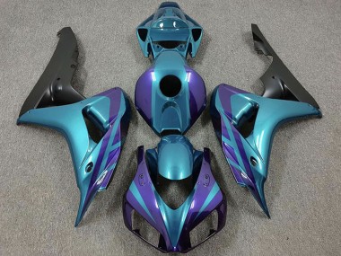 Carénages Moto Honda CBR1000RR 2006-2007 - Violet Emerald Noir Mat Vendre