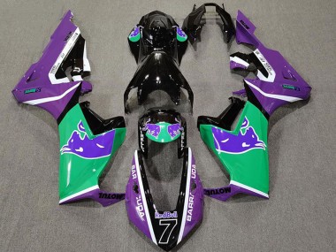 Carénages Moto Honda CBR1000RR 2017-2023 - Violet Vert Noir Brillant Red Bull Vendre