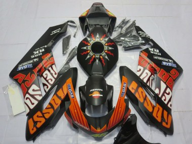 Carénages Moto Honda CBR1000RR 2004-2005 - Noir Mat Orange Rossi Vendre