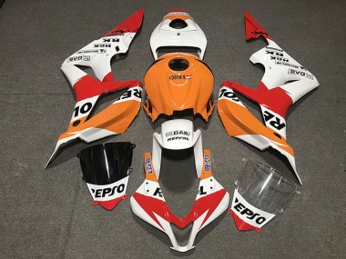 Carénage Moto Honda CBR600RR 2007-2008 - Orange Blanc Rouge Noir Brillant Repsol Style Vendre