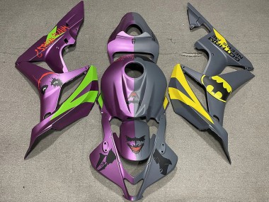 Carénages Moto Honda CBR600RR 2007-2008 - Gris Violet Bat Man vs Joker Matte Vendre