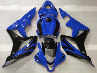 Carénages Moto Honda CBR600RR 2007-2008 - Bleu Noir Brillant OEM Style Vendre