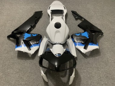 Carénage Moto Honda CBR600RR 2003-2004 - Blanc Bleu Noir Brillant Splatter Vendre