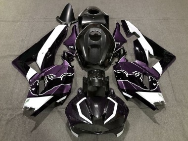 Carénages Moto Honda CBR600RR 2013-2023 - Noir Fibre de Carbone Blanc Violet Taureau Vendre
