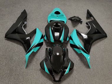 Carénages Moto Honda CBR600RR 2007-2008 - Cyan Bleu Noir Brillant Vendre