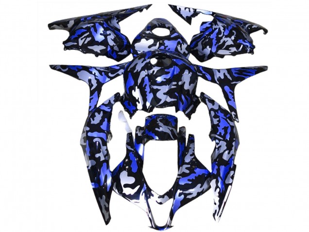 Carénages Moto Honda CBR600RR 2009-2012 - Bleu Blanc Camouflage