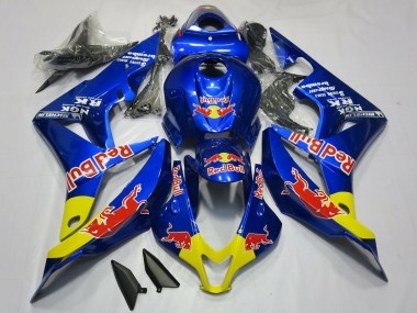 Carénages Moto Honda CBR600RR 2007-2008 - Bleu Jaune Red Bull Vendre
