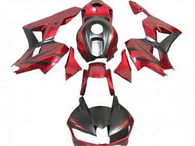 Carénages Moto Honda CBR600RR 2013-2023 - Rouge Foncé Noir Mat Vendre