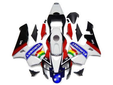 Carénage Moto Honda CBR600RR 2003-2004 - Blanc Rouge Bleu Noir Brillant EuroBet Vendre