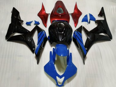 Carénages Moto Honda CBR600RR 2007-2008 - Rouge Bleu Noir Brillant Vendre