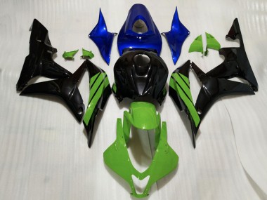 Carénages Moto Honda CBR600RR 2007-2008 - Bleu Vert Noir Brillant Vendre