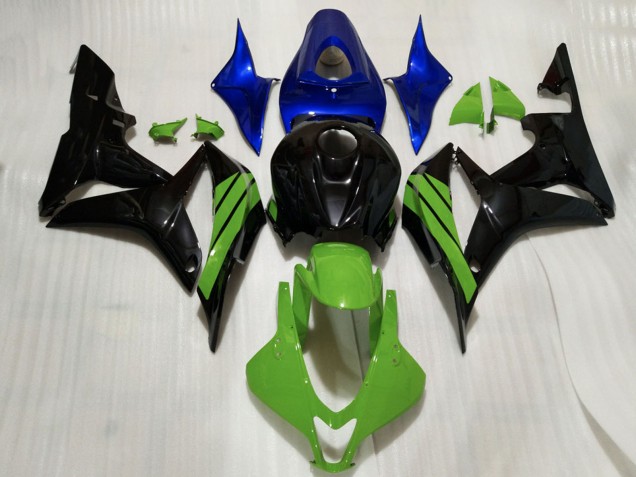 Carénages Moto Honda CBR600RR 2007-2008 - Bleu Vert Noir Brillant