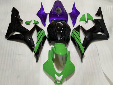 Carénages Moto Honda CBR600RR 2007-2008 - Violet Vert Noir Brillant Vendre