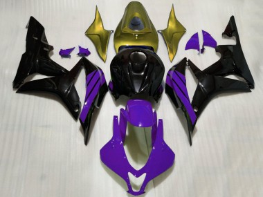 Carénages Moto Honda CBR600RR 2007-2008 - Or Violet Noir Brillant Vendre