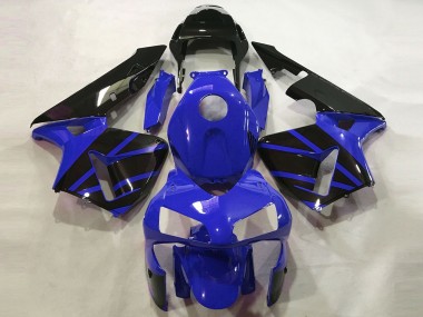 Carénages Moto Honda CBR600RR 2003-2004 - Bleu Noir Brillant OEM Style Vendre
