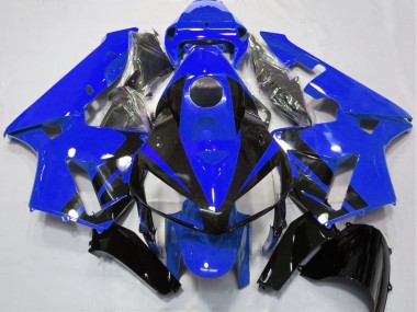 Carénages Moto Honda CBR600RR 2005-2006 - Bleu Noir Brillant Design Vendre