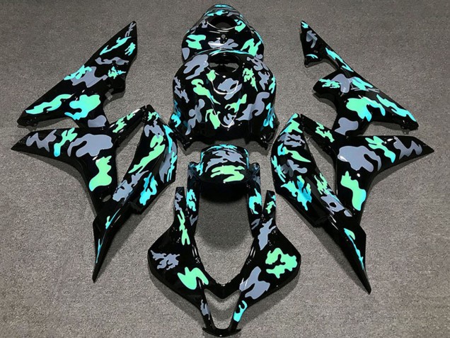 Carénages Moto Honda CBR600RR 2007-2008 - Vert Gris Camouflage