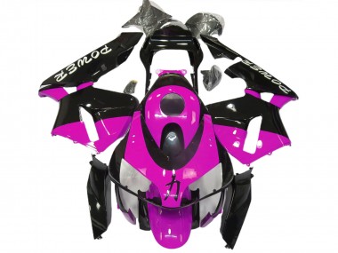 Carénages Moto Honda CBR600RR 2003-2004 - Rose Vif Noir Brillant Power Vendre