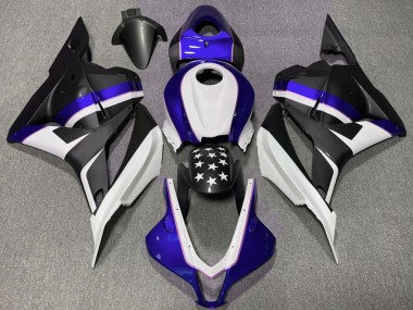 Carénages Moto Honda CBR600RR 2009-2012 - Bleu Foncé Noir Mat Étoile Vendre