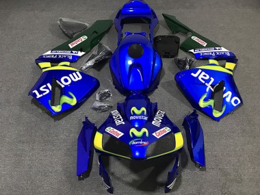 Carénages Moto Honda CBR600RR 2003-2004 - Bleu Jaune Vert MoviStar Vendre